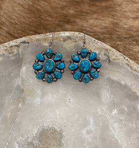 Turquoise Flower Drop