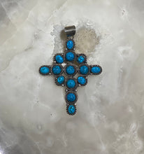 Load image into Gallery viewer, Medium Turquoise Cross Pendant
