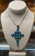 Load image into Gallery viewer, Medium Turquoise Cross Pendant
