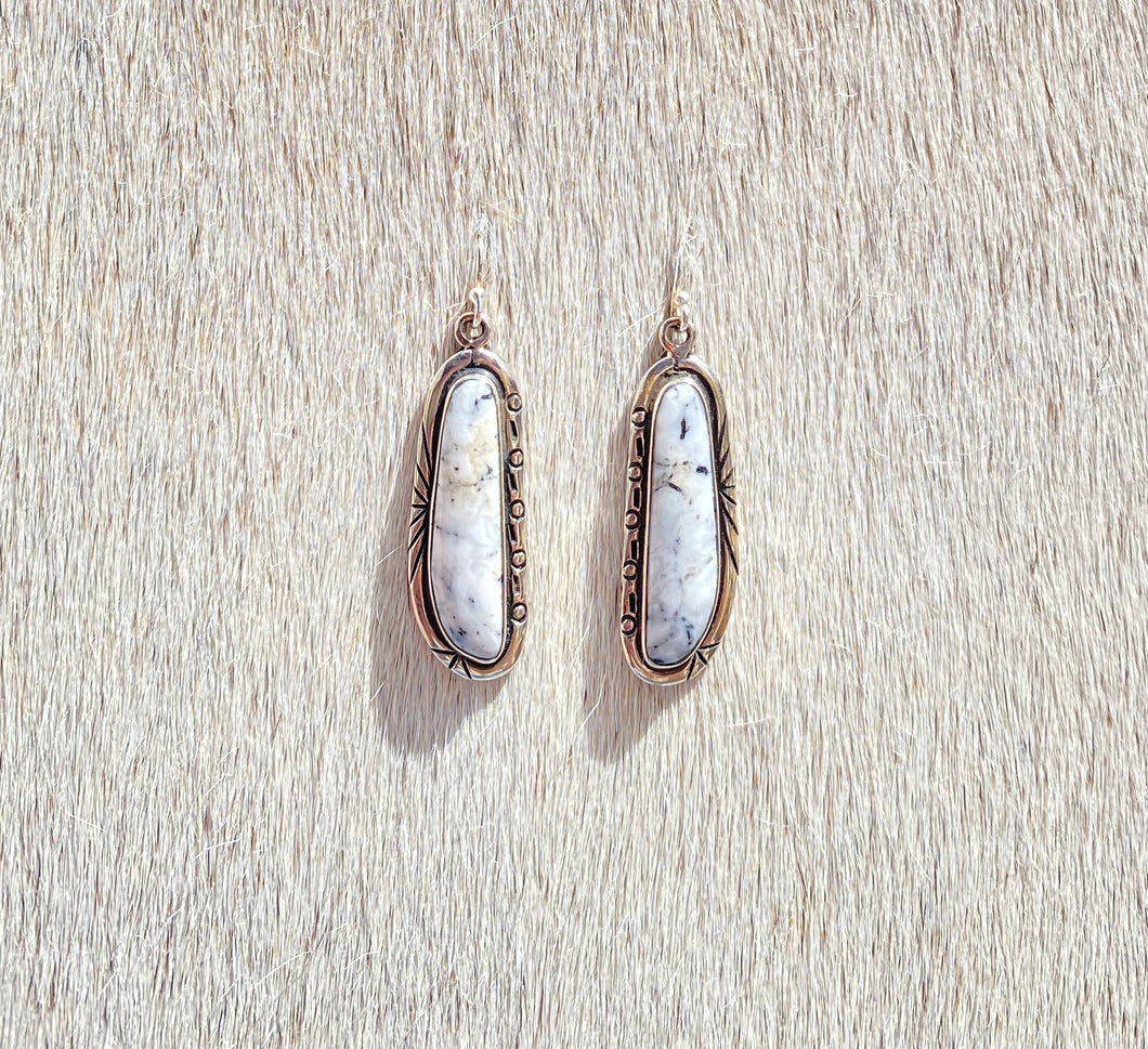 White Buffalo Earring