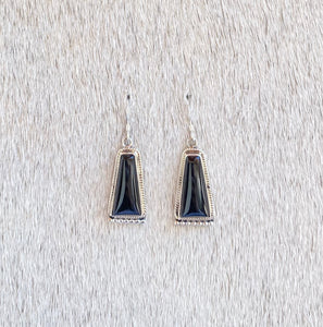 Black Onyx Rectangle Drop