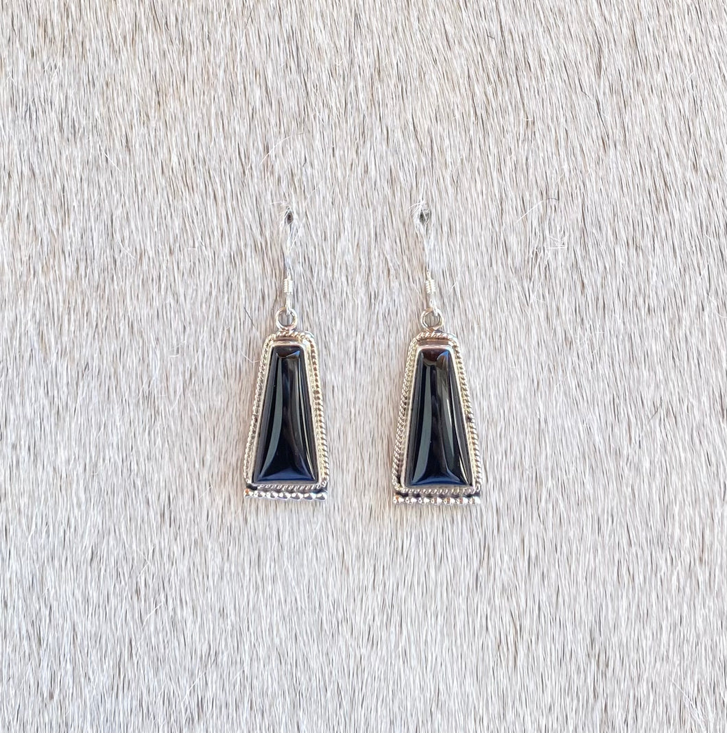 Black Onyx Rectangle Drop