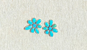 Turquoise Flower Studs