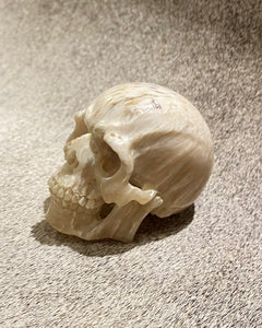 Carved Vintage Bowling Ball Skull