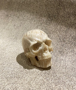 Carved Vintage Bowling Ball Skull
