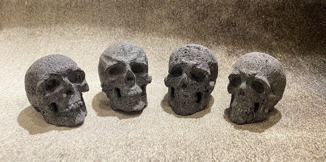 Carved Lava Skull