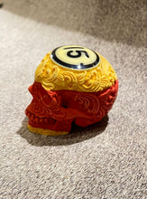 Load image into Gallery viewer, Carved Flower Pool Ball Skull #15
