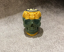 Load image into Gallery viewer, Carved Flower Pool Ball Skull #10
