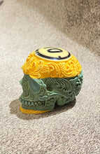 Load image into Gallery viewer, Carved Flower Pool Ball Skull #10
