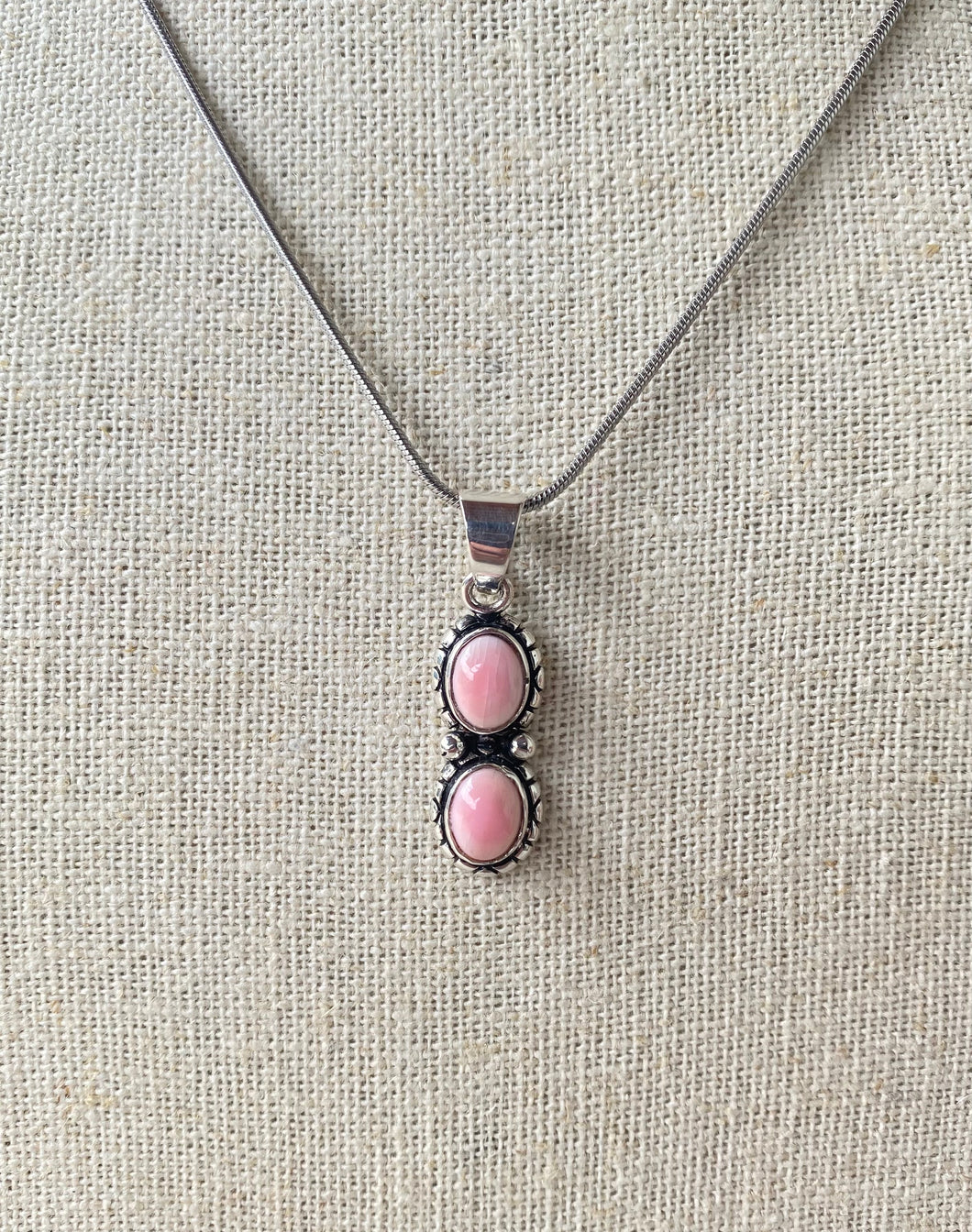 Shell Double Stone Pendant