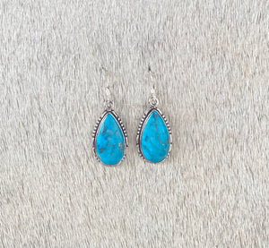 Turquoise Large Oval Drops