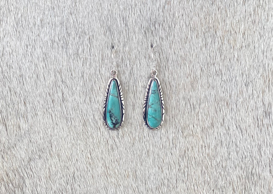 Turquoise Long Oval Drops
