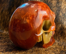 Load image into Gallery viewer, Orange Resine Skull
