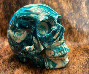 Green Resine Skull