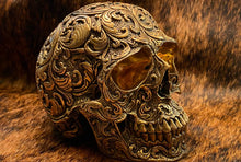 Load image into Gallery viewer, Bronze Floral Skull sm #44/48
