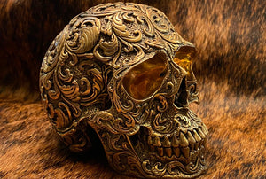 Bronze Floral Skull sm #44/48