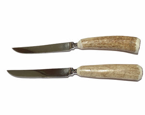 Elk Antler Steak Knife – Onyx and Antler